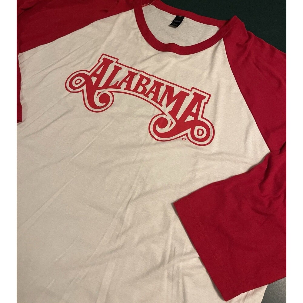NEW Alabama Country Music Band 3/4 Sleeve Raglan T-Shirt 2XL Tour Nashville Red